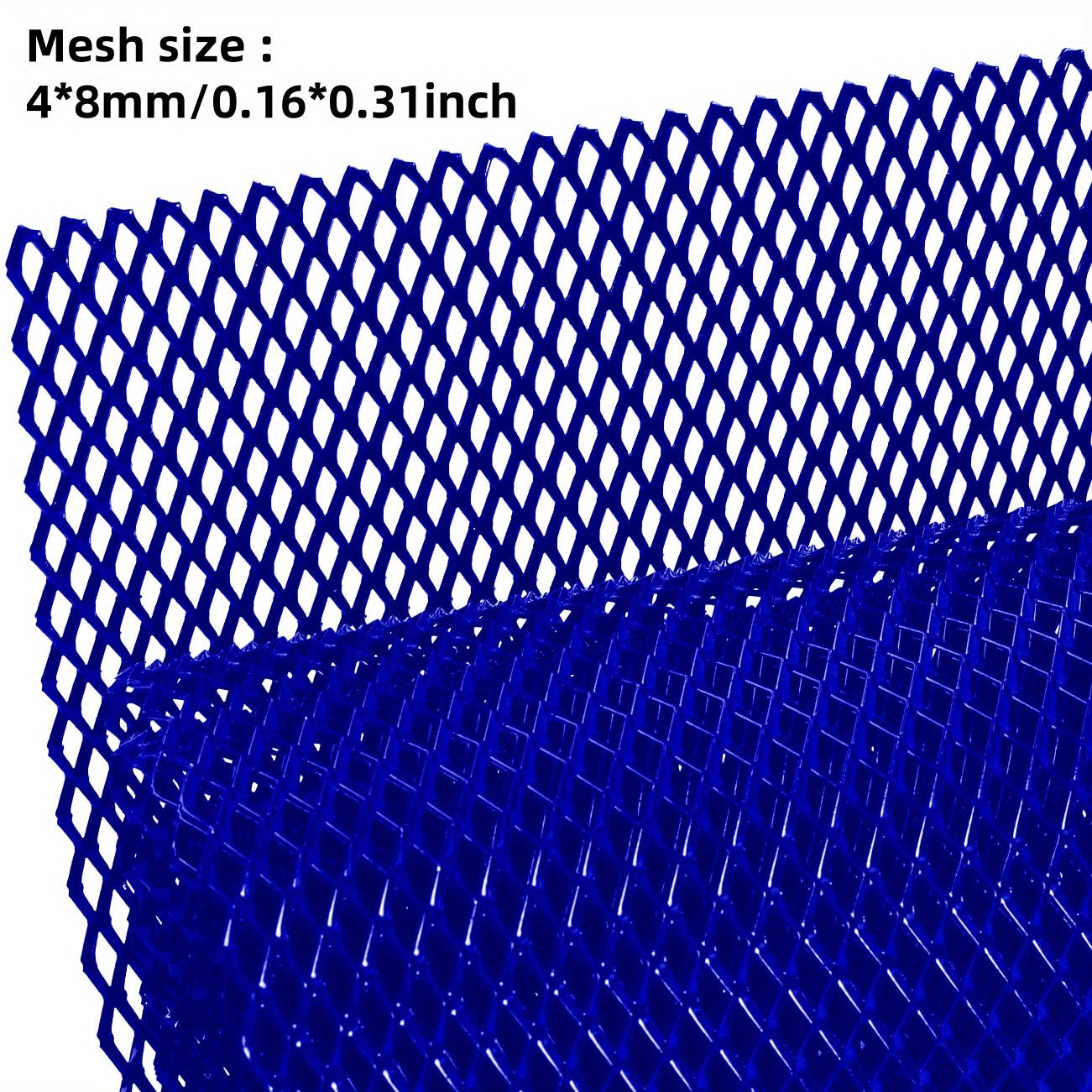 Kvadrilater avtomobil radiator grillari alyuminiy qizil, ko‘k, qora 33x100cm universal moslashtirilgan