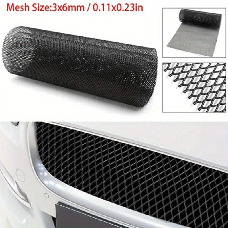 Kvadrilater avtomobil radiator grillari alyuminiy qizil, ko‘k, qora 33x100cm universal moslashtirilgan