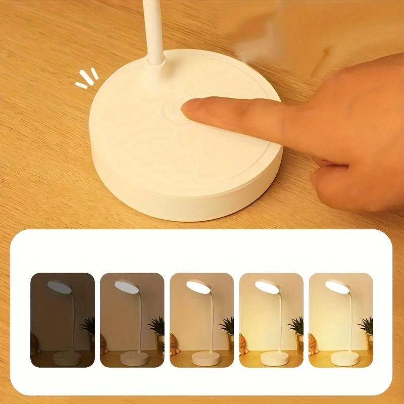 Adjustable USB LED Desk Lamp with 3-Level Dimmer Eye-Caring Reading Light