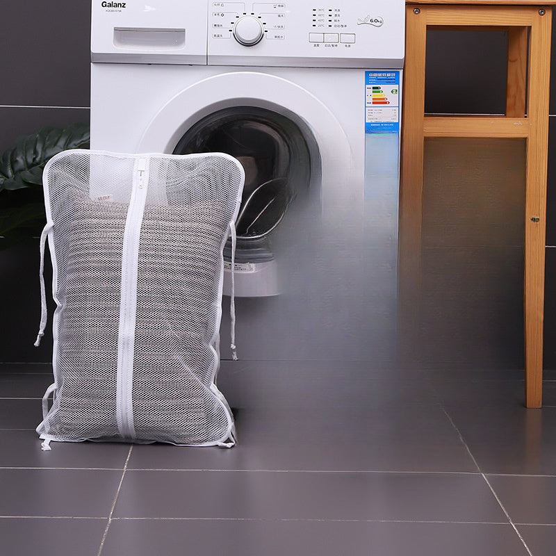 Laundry Mesh Bag with Drawstring, Polyester, Durable, for Washing Bedding and Toys