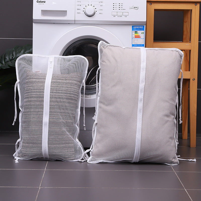 Laundry Mesh Bag with Drawstring, Polyester, Durable, for Washing Bedding and Toys