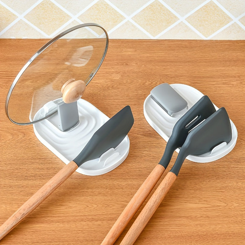 Multifunctional Kitchen Utensil Holder Space-Saving Pot Lid and Spoon Organizer