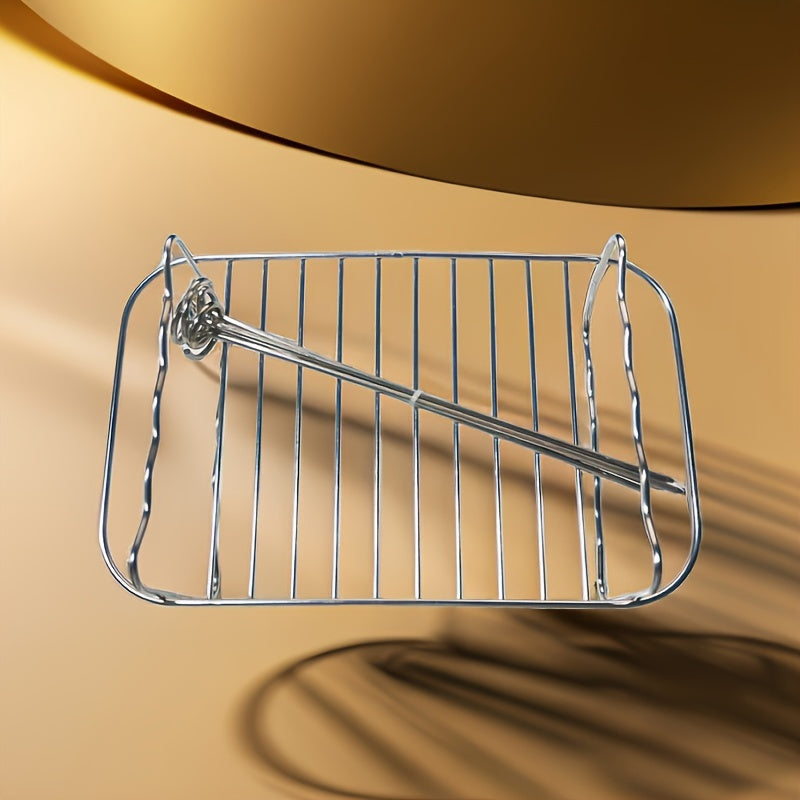 Oshxona uchun grill qismi va pishirish panasi bilan zanglamaydigan po'latdan yasalgan havo fritöz aksessuari.