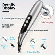 Portativ USB orqali zaryadlanadigan 7-IN-1 ko'p funksiyali massaj qalam va tayoq, 9 ta intensivlik darajalari va turli massaj boshliqlari bilan - keksa va do'stlar uchun mukammal sovg'a!