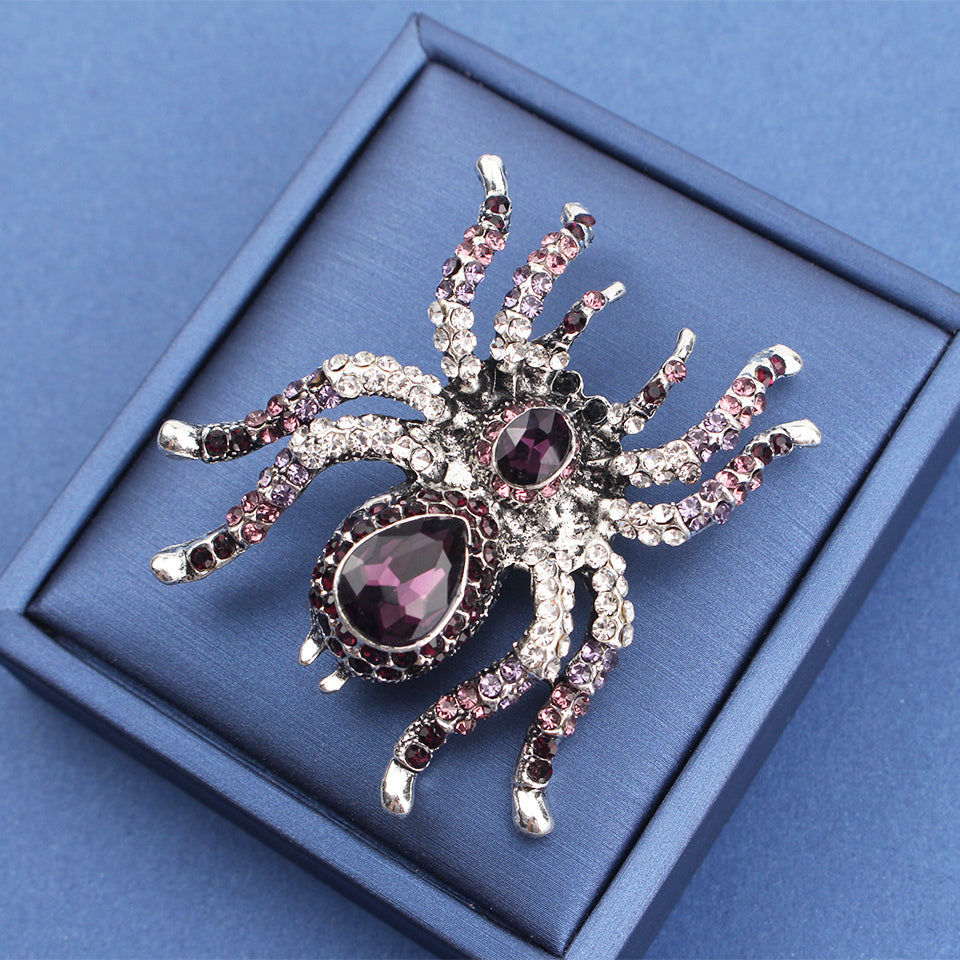 Luxury French Baroque Spider Brooch Insect Pin Jewelry Gift
