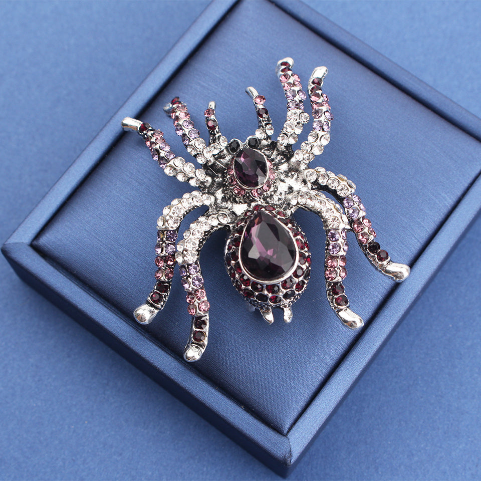 Luxury French Baroque Spider Brooch Insect Pin Jewelry Gift