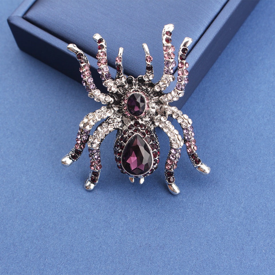 Luxury French Baroque Spider Brooch Insect Pin Jewelry Gift
