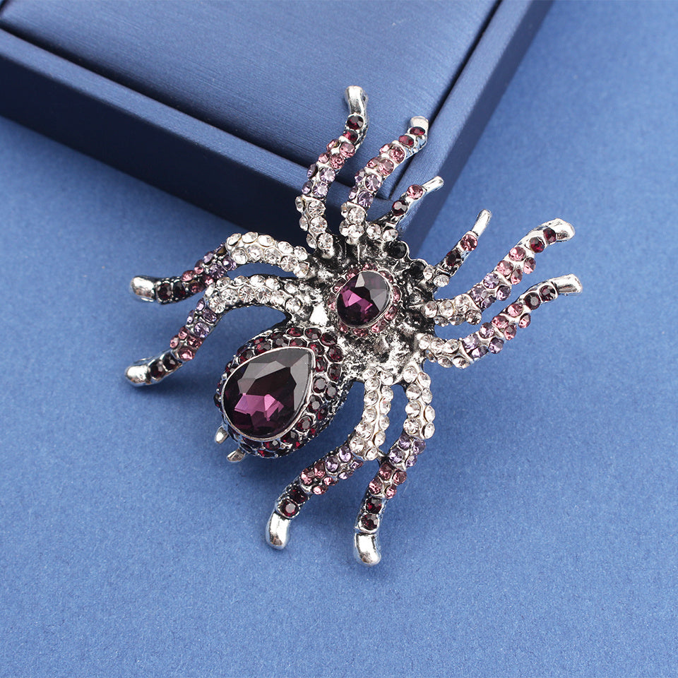Luxury French Baroque Spider Brooch Insect Pin Jewelry Gift