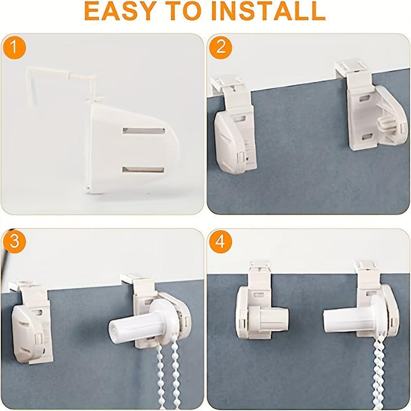 White Plastic Roller Blind Repair Kit with Clutch and Bracket