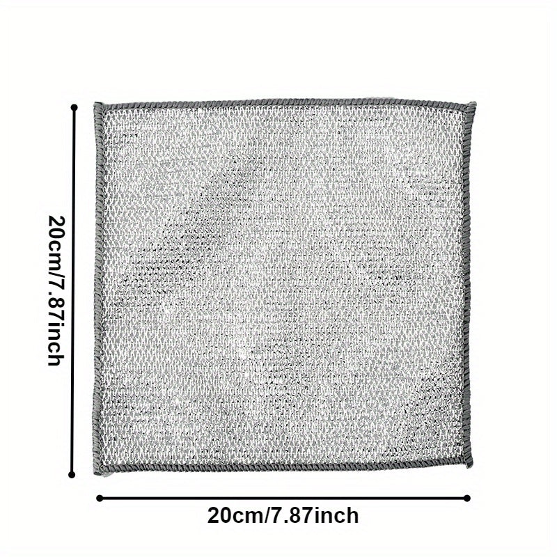 Reusable Microfiber Metal Wire Cloth for Heavy-Duty Cleaning of Surfaces Sink Cookware