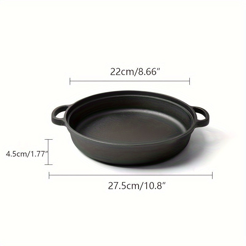 Cast Iron Skillet 21.84cm Non-Stick Frying Pan with Dual Handles Oven Safe