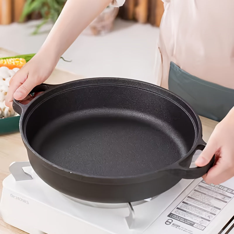 Cast Iron Skillet 21.84cm Non-Stick Frying Pan with Dual Handles Oven Safe