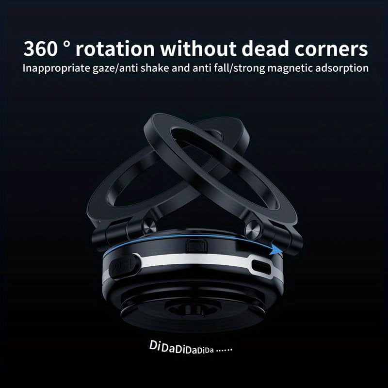 Magnetic Car Phone Mount Zinc Alloy 360° Rotation Dashboard Holder