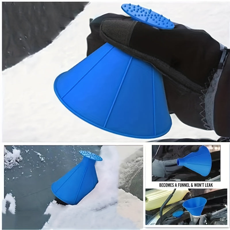 Universal Ice Scraper Snow Shovel Set with Gloves for Car Windows