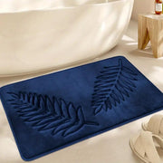 Leaf Embossed Floor Mat Absorbent Non-Slip for Bathroom Living Room Kitchen Doorstep