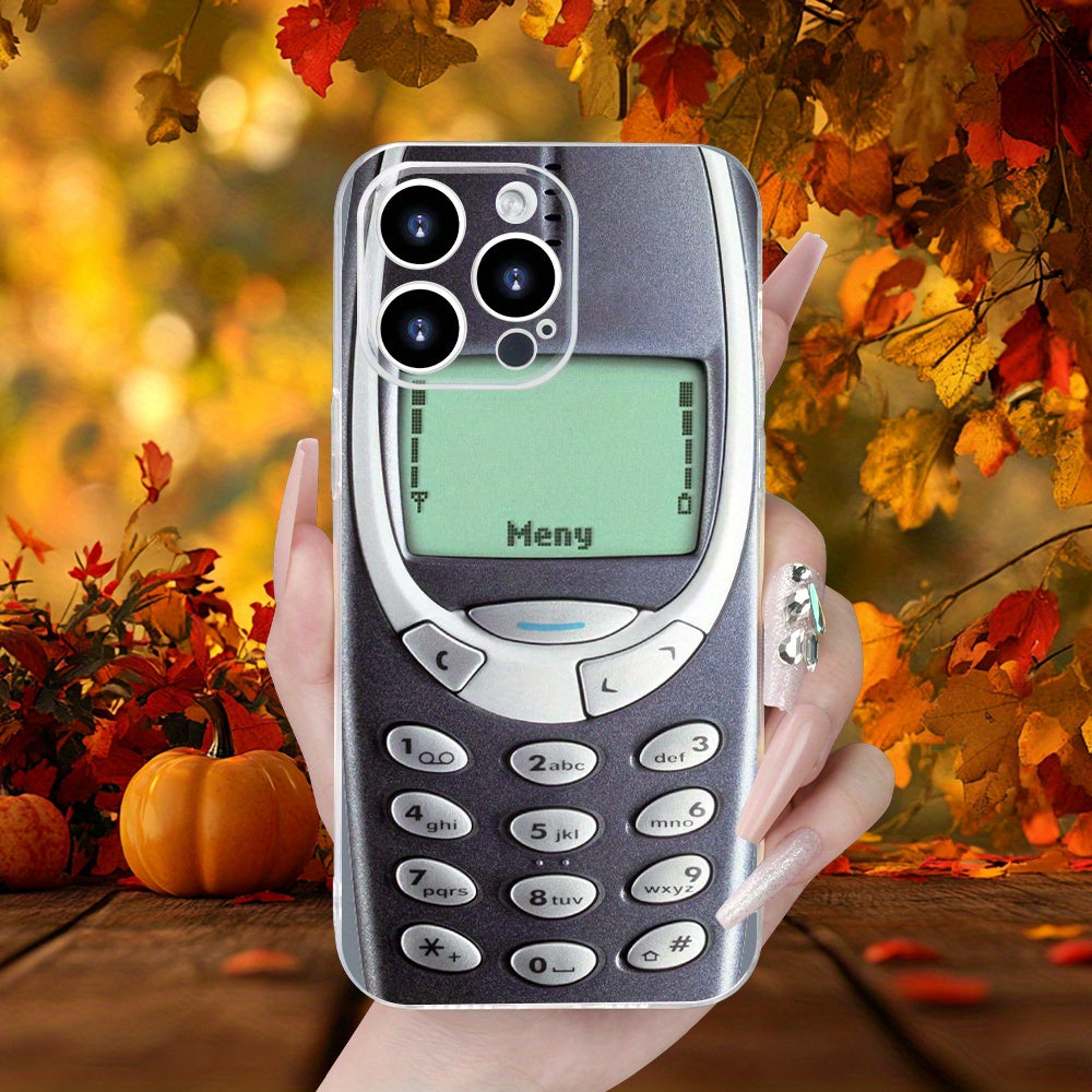 Vintage Phone Print TPU iPhone Case for All Models