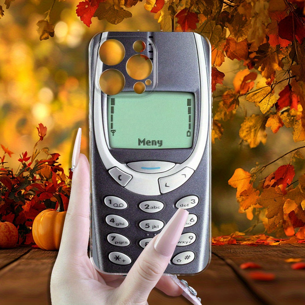 Vintage Phone Print TPU iPhone Case for All Models