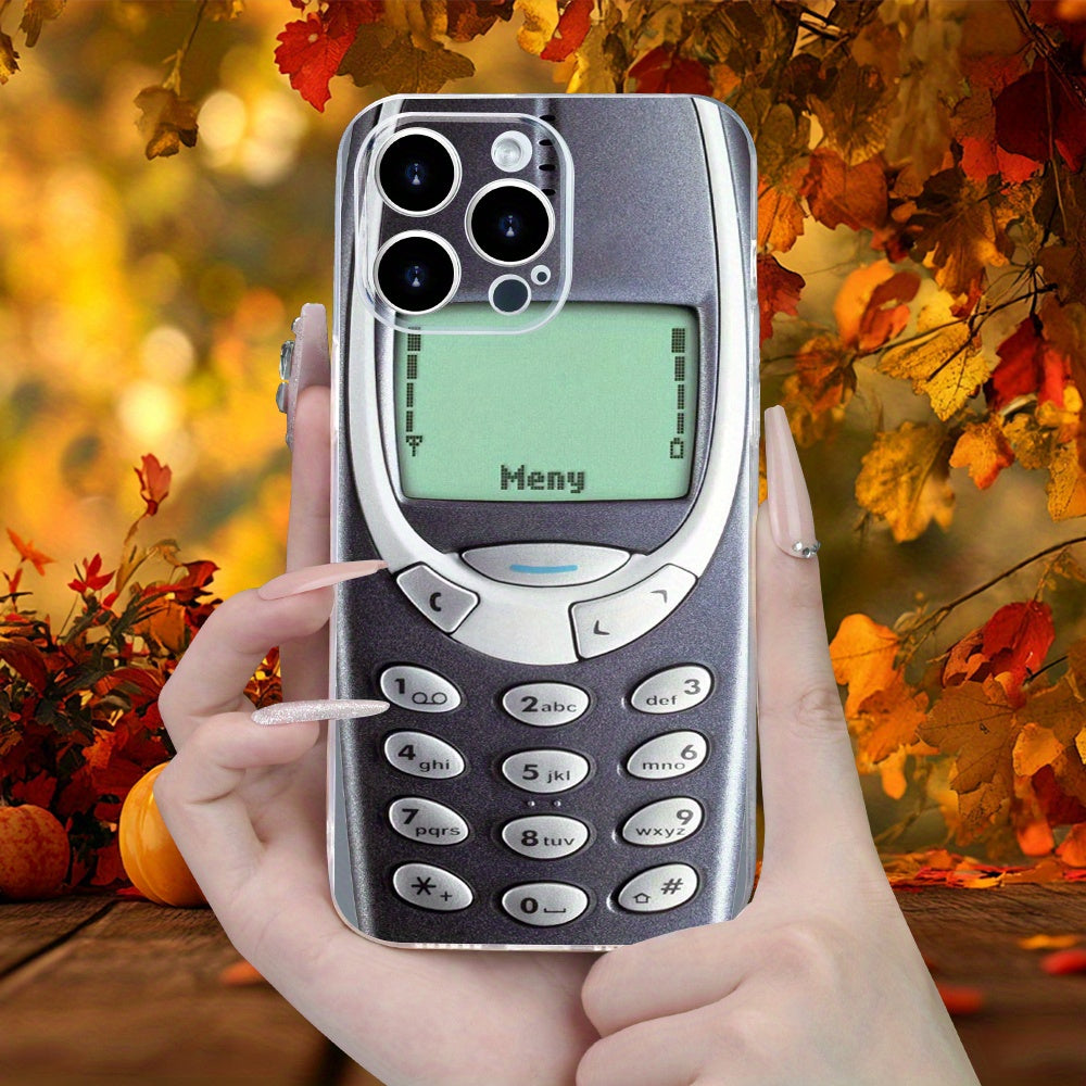 Vintage Phone Print TPU iPhone Case for All Models