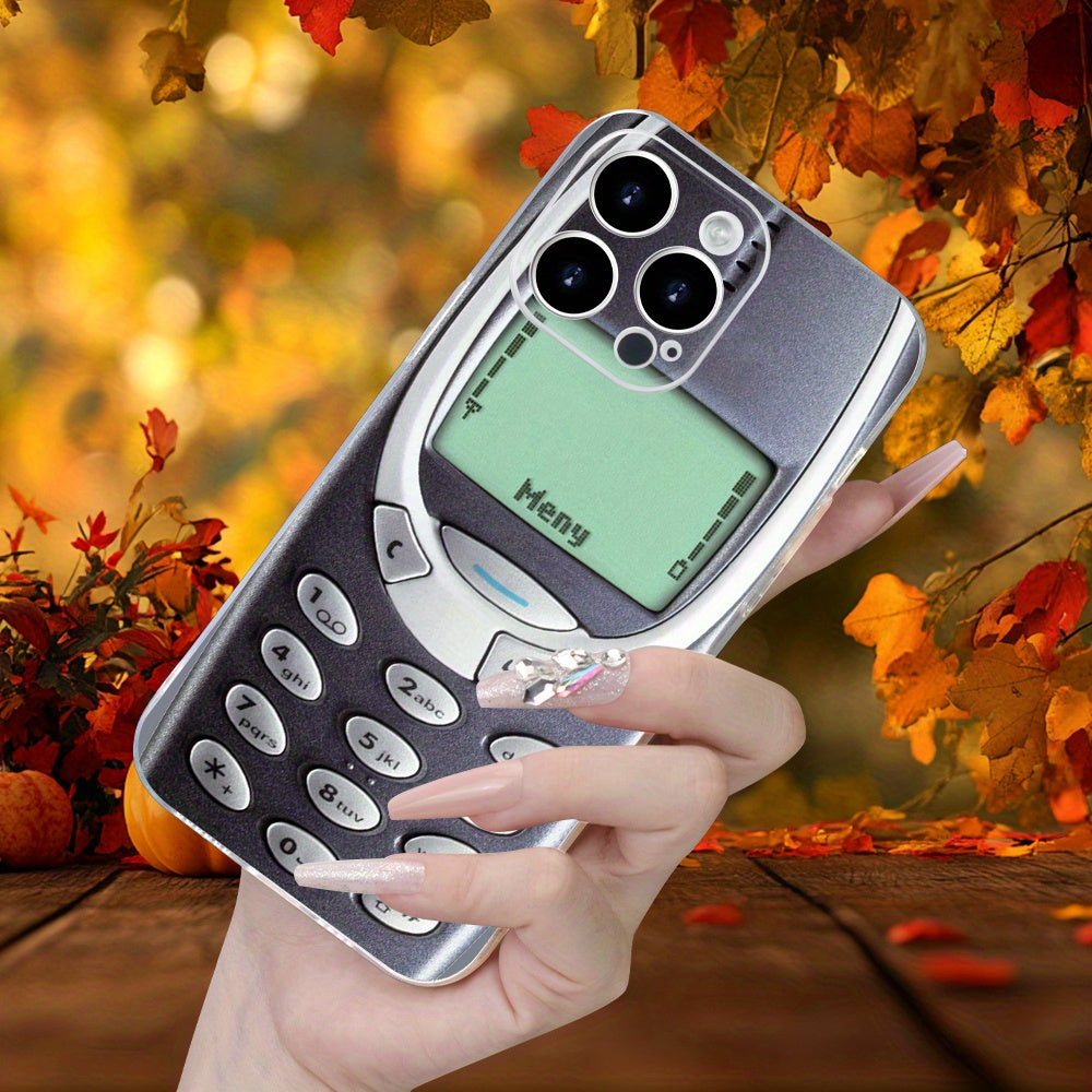 Vintage Phone Print TPU iPhone Case for All Models