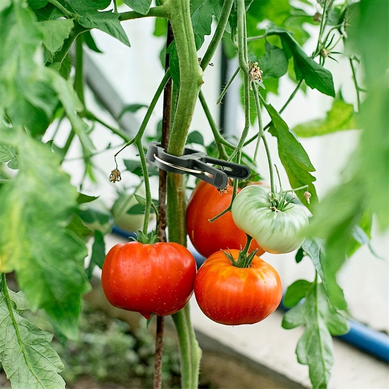 50 Pack Green Plastic Garden Plant Support Clips for Vines Stems