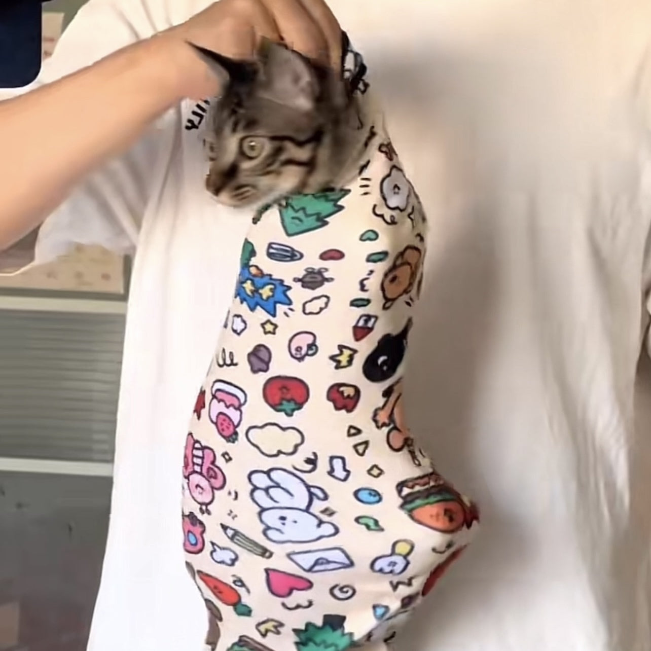 Polyester Cat Grooming Wrap for Ear Cleaning Nail Trimming Storage Organization