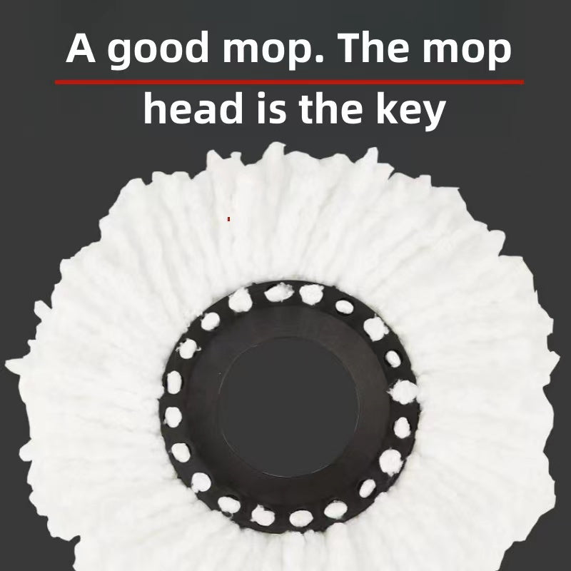 Yagona maqsad uchun mo'ljallangan ikkilik spin mop to'plami, idish bilan, xona, oshxona va polni tozalash uchun