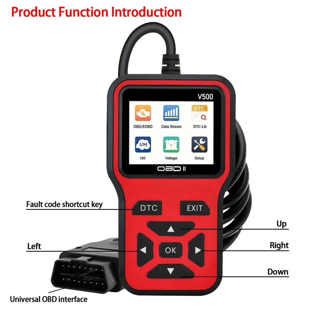 OBD2 Scanner Car Diagnostic Tool Code Reader Voltage Tester Engine Fault Scanner Charging Tester