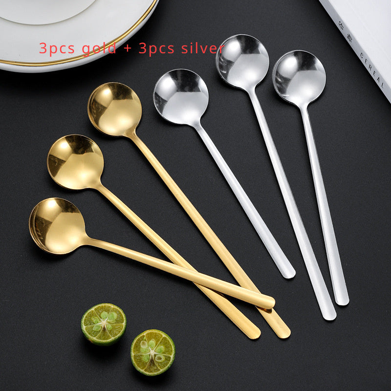 Set of 4/6 Stainless Steel Coffee Espresso Tea Spoons 6.85 Inch Durable Rust-Resistant