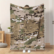 Camouflage Print Throw Blanket Soft Warm Multi-Purpose for Couch Camping Travel