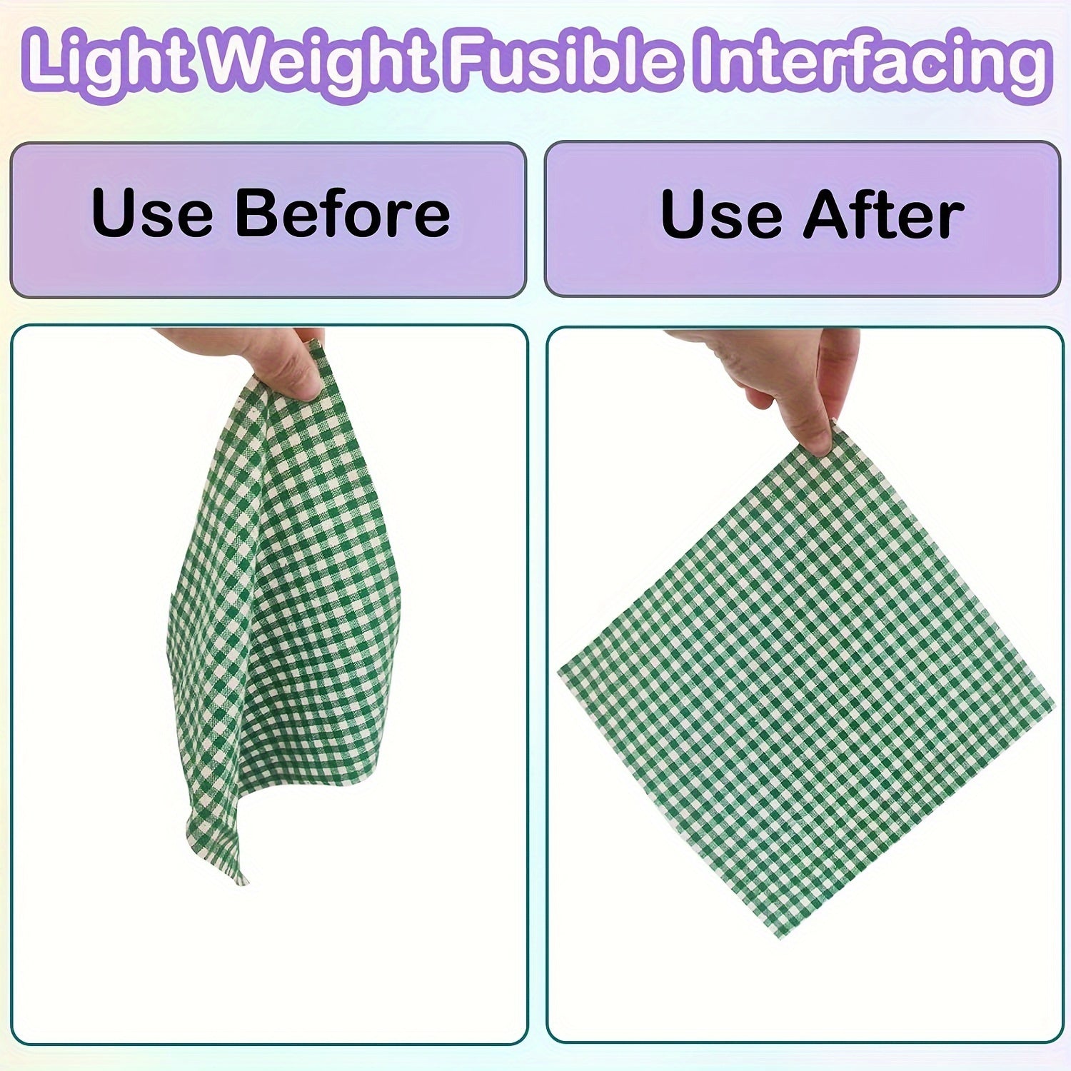 Iron-On Non-Woven Fusible Interfacing Roll for Sewing and DIY Projects