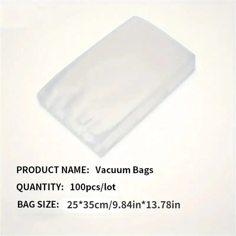 100pcs Reusable BPA-Free Vacuum Sealer Bags for Airtight Food Storage