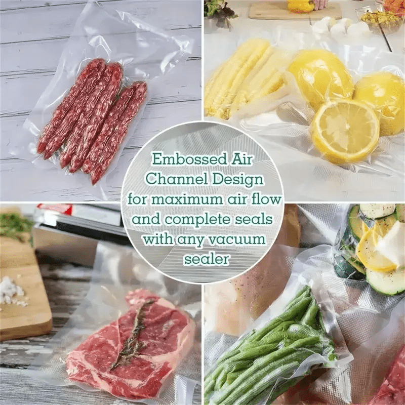 100pcs Reusable BPA-Free Vacuum Sealer Bags for Airtight Food Storage