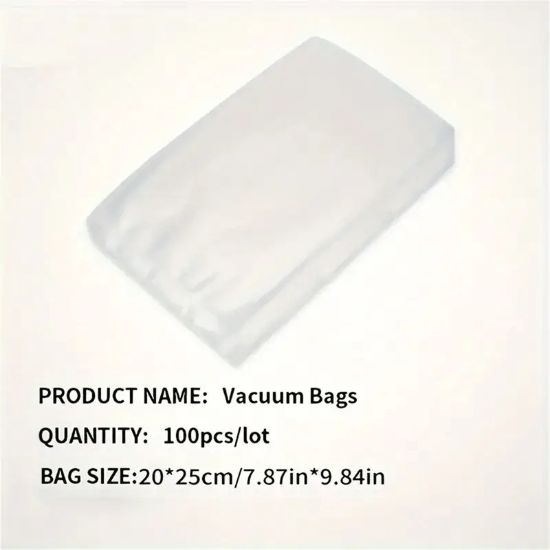 100pcs Reusable BPA-Free Vacuum Sealer Bags for Airtight Food Storage