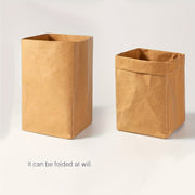 Multipurpose Washable Kraft Paper Storage Bag Eco-Friendly Foldable Organizer for Kitchen and Bathroom