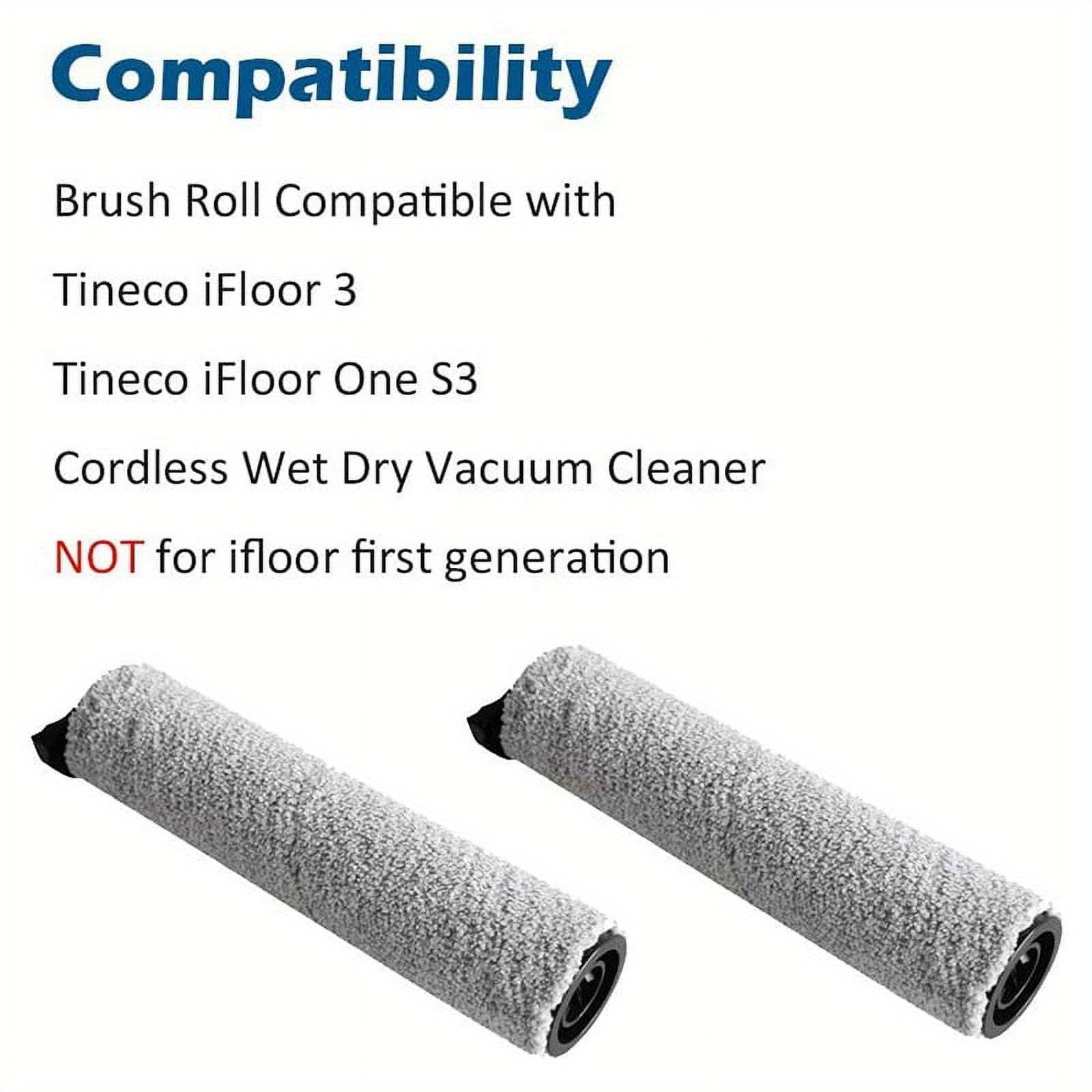Replacement Brush Roller for Hard Floors Gray Black Soft Bristles for Wood Tile Marble