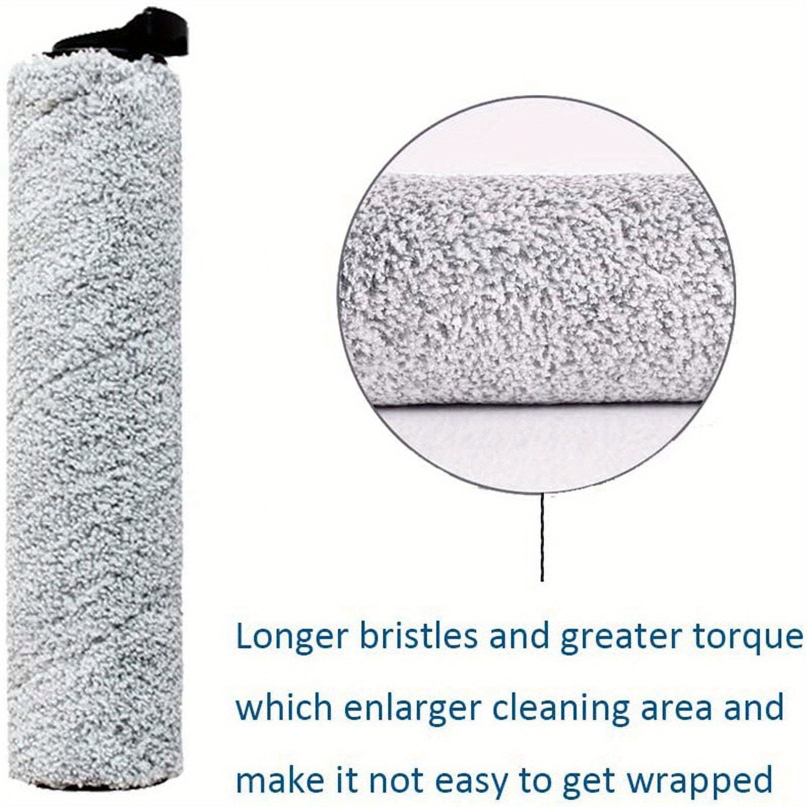 Replacement Brush Roller for Hard Floors Gray Black Soft Bristles for Wood Tile Marble