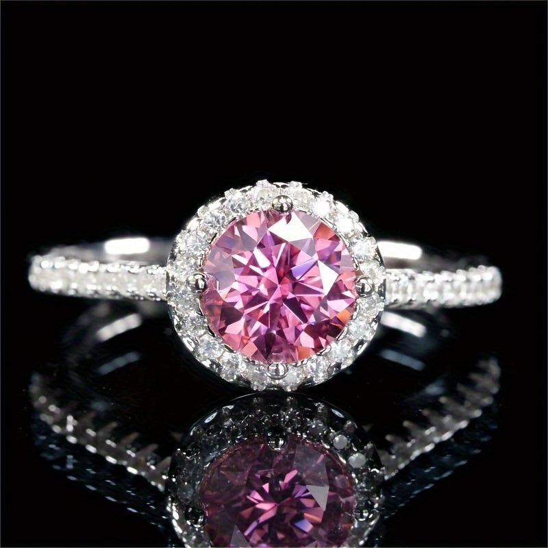 Square Cut Moissanite Ring 3 Carat Sterling Silver for Wedding Engagement Anniversary