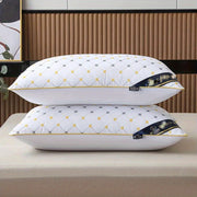 White 3D Pillow Cores with High Neck Support Set 48x76 cm Polyester Geometric Pattern