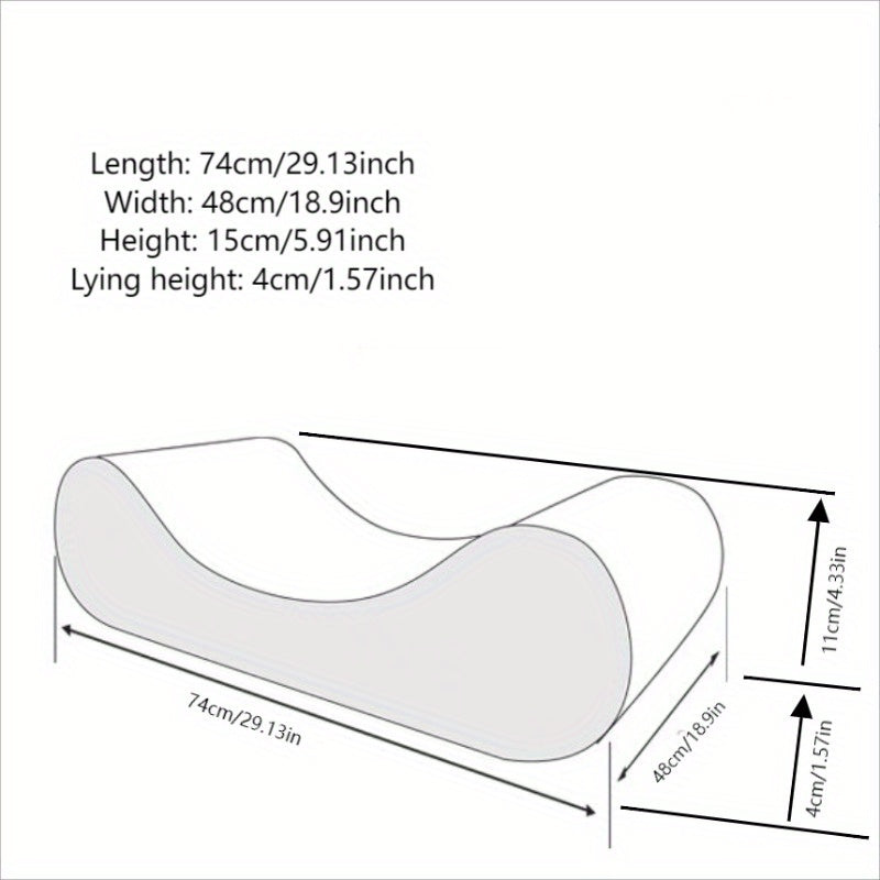 White 3D Pillow Cores with High Neck Support Set 48x76 cm Polyester Geometric Pattern