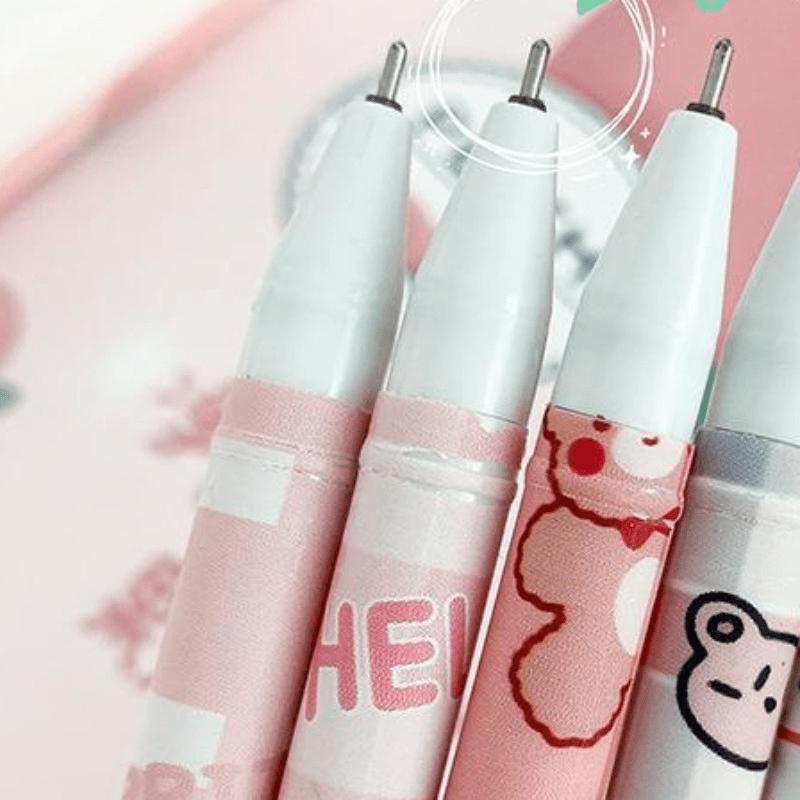 3/12 dona o‘chiriladigan rollerball ruchkalar, 0.5mm igna uchli, talabalar va ofis uchun