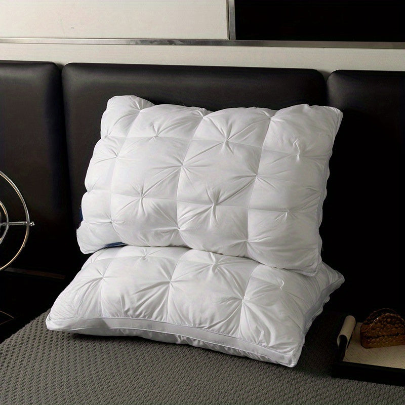 "Hashamatli mehmonxona sifatida uyqu uchun mo'ljallangan qulay bo'yin qo'llab-quvvatlovchi yostiq - Gippoallergen, tozalash oson, chuqur qulaylik uchun yumshoq polyester tolasi, oq, 1 dona"