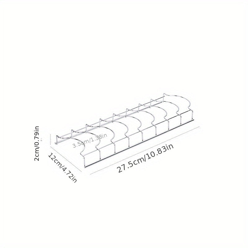 Zamonaviy zanglamas po'latdan yasalgan oshxona idishlarini joylashtirish tashkilotchisi, tasodifiy uslubdagi plastinka drenaj stendi va ovqat pishirish qopqog'i ushlagichi - elektr energiyasiz, oshxonangiz uchun yog'ochsiz saqlash aksessuar.