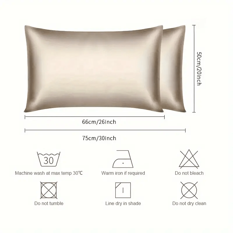 Hypoallergenic Satin Pillowcase Envelope Closure Machine Washable Lightweight