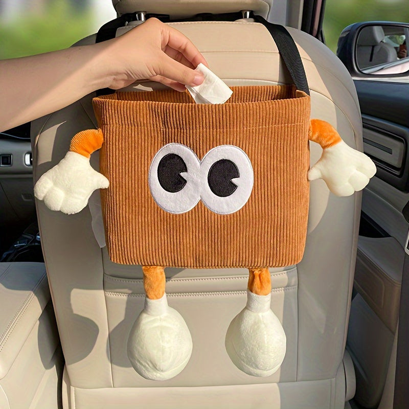 Car Interior Trash Can Tissue Holder Polyester Multipurpose Storage Bag