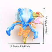 Добавьте немного гламура с этим элегантным эмалевым цветочным брошем - роскошным и универсальным аксессуаром для одежды, сумок и шляп. Идеально подходит для добавления гламура в ваши путешествия и повседневные наряды.