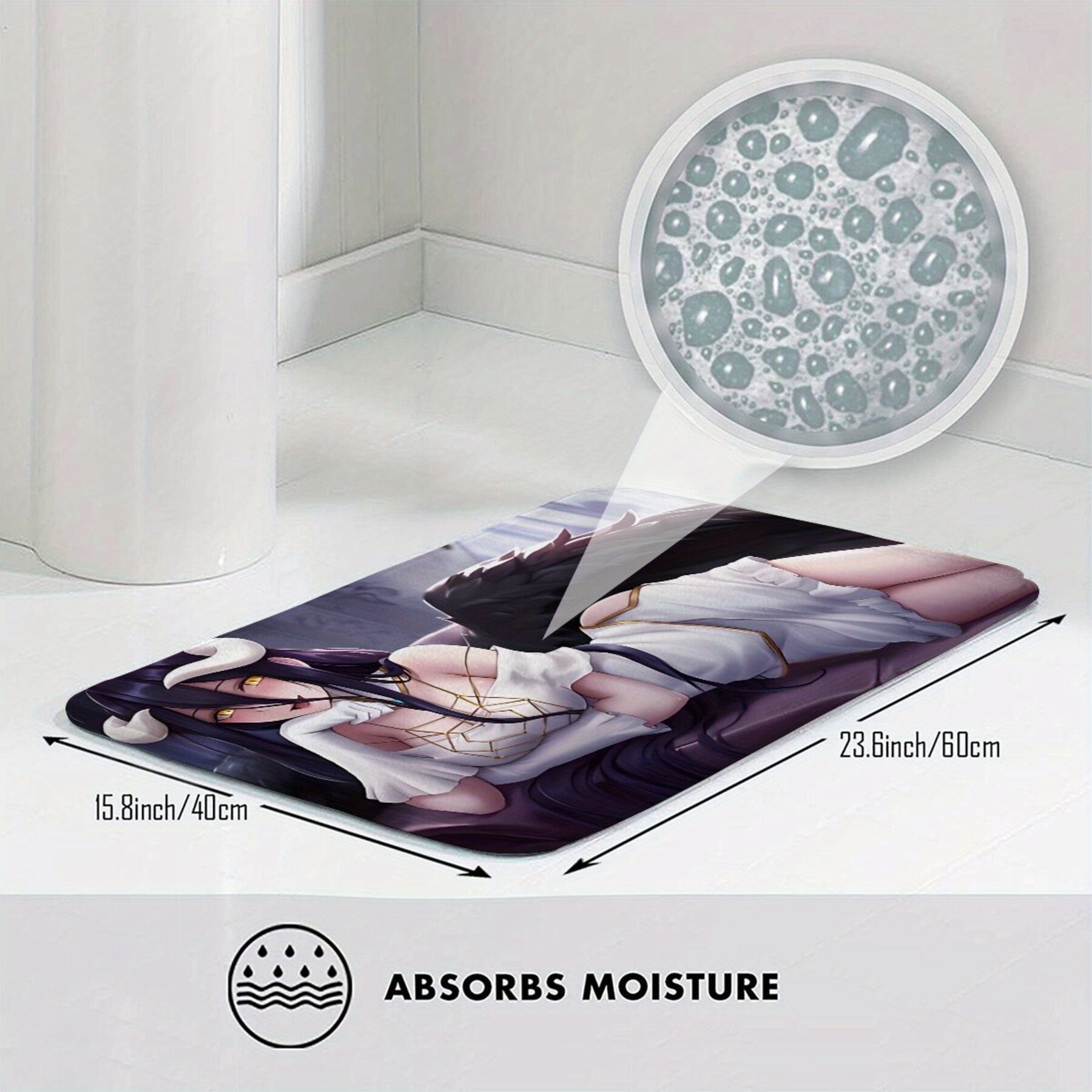 Anime Design Polyester Doormat Non-Slip Indoor Carpet for Home Decor