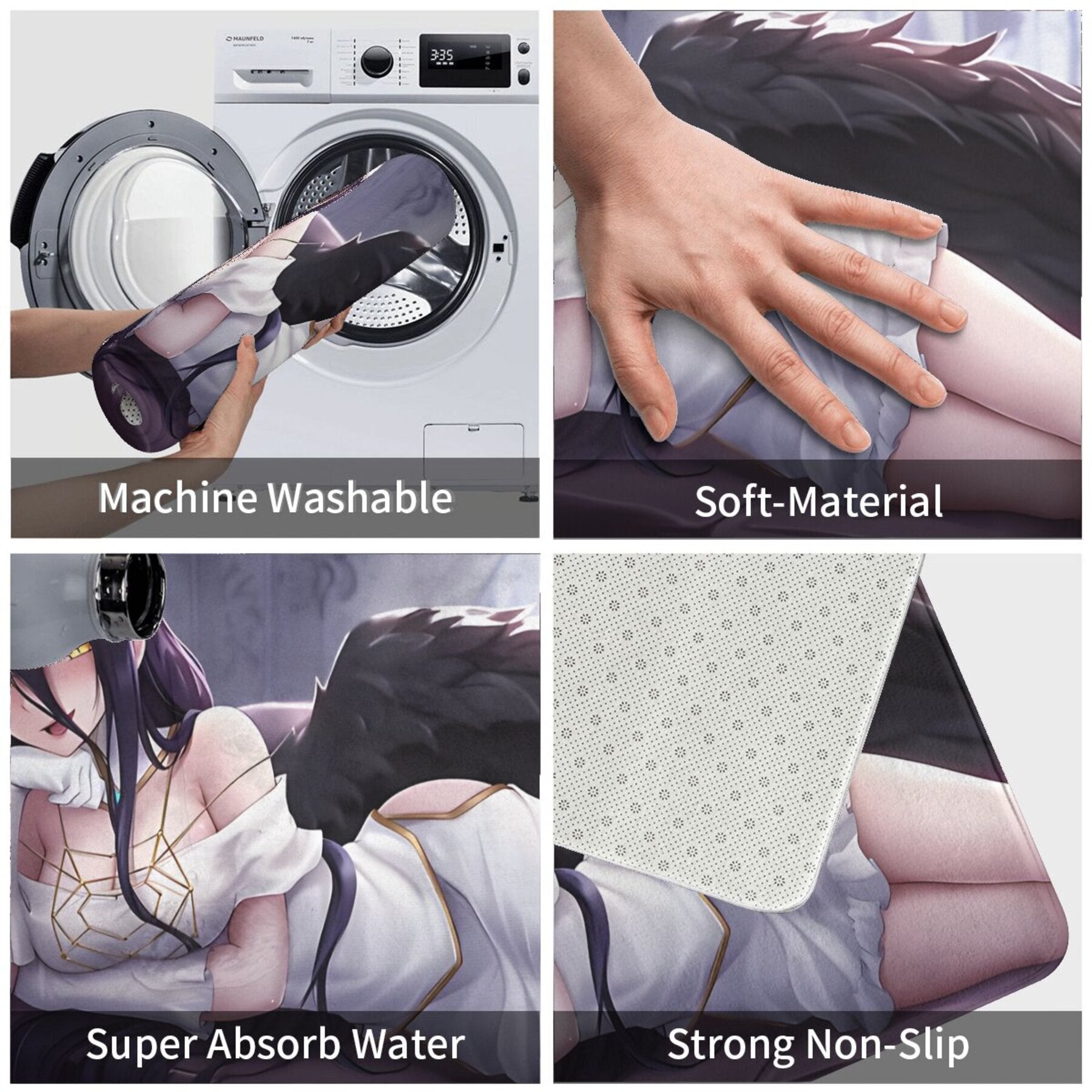 Anime Design Polyester Doormat Non-Slip Indoor Carpet for Home Decor