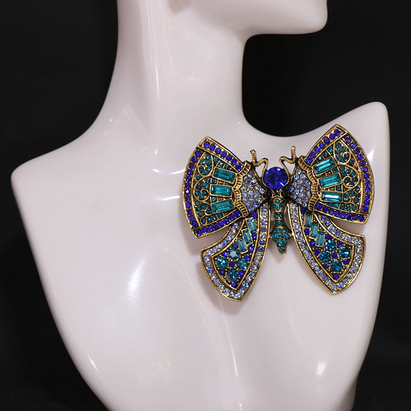 Elegant Rhinestone Butterfly Brooch Pin Stylish Jewelry Sparkling Accessory