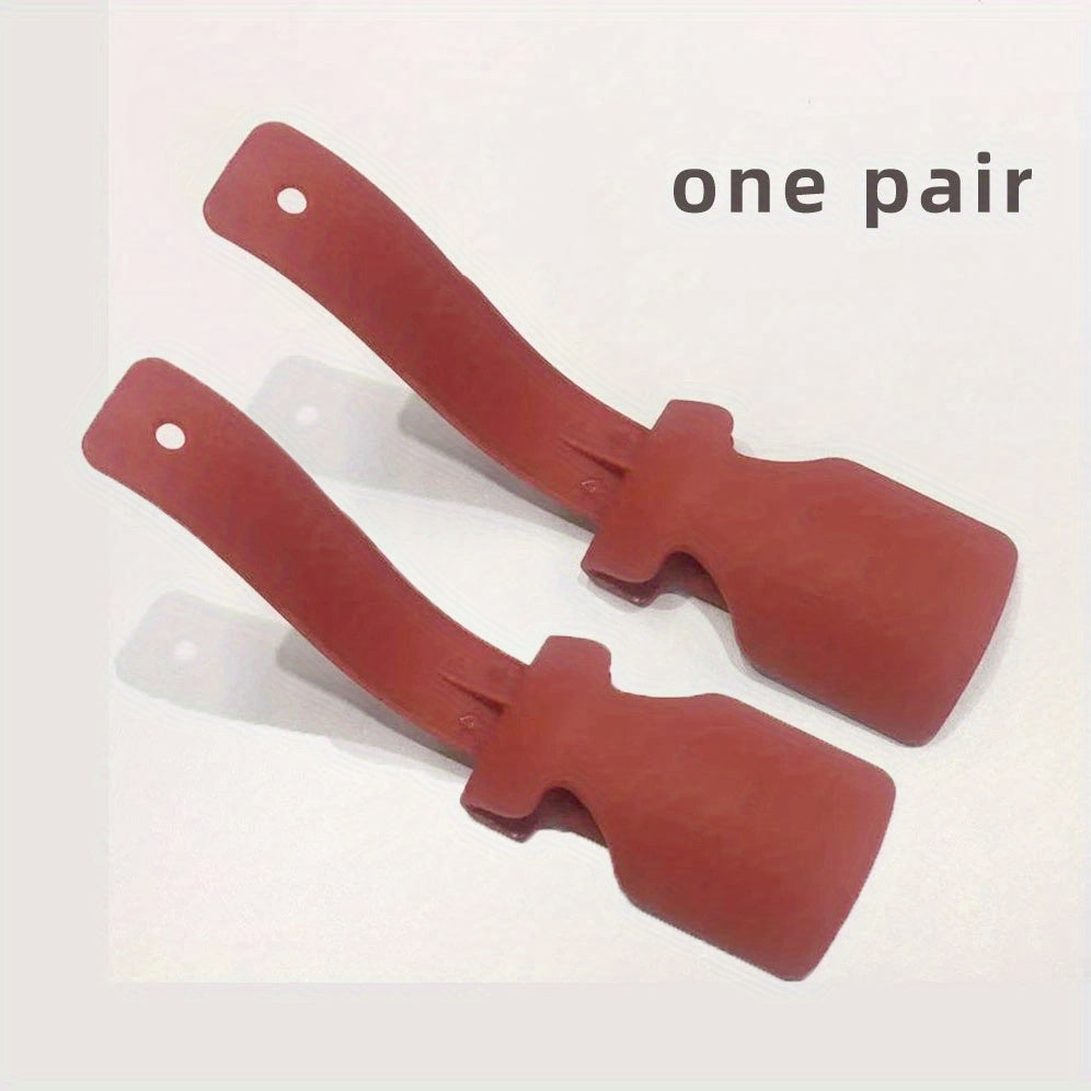 2 Pcs Portable Plastic Shoe Horns Shoe Lifting Helper for Seniors Elderly
