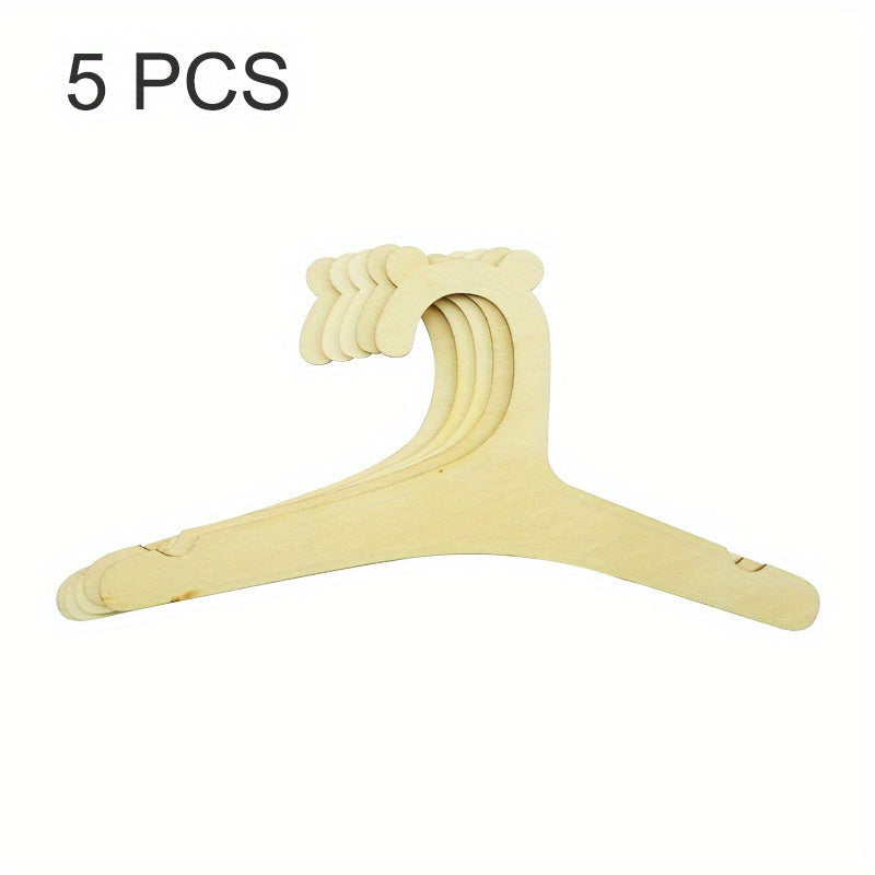 Набор из 5 детских деревянных вешалок с крючками в форме животных, прочные вешалки для детской одежды, идеально подходят для декора детской и комнаты принцессы.